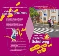 Außenseite Flyer "Kleine Füße-sicherer Schulweg"
