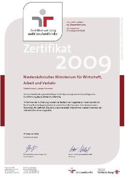 Zertifikat Beruf und Familie MW