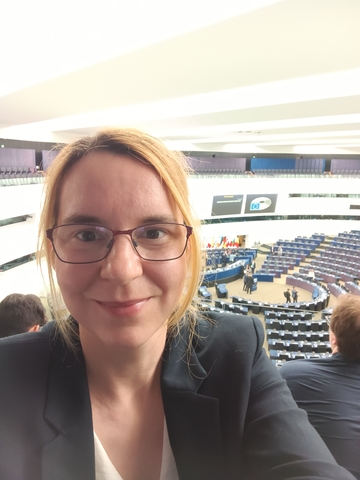 Nina Stöber im EU-Parlament