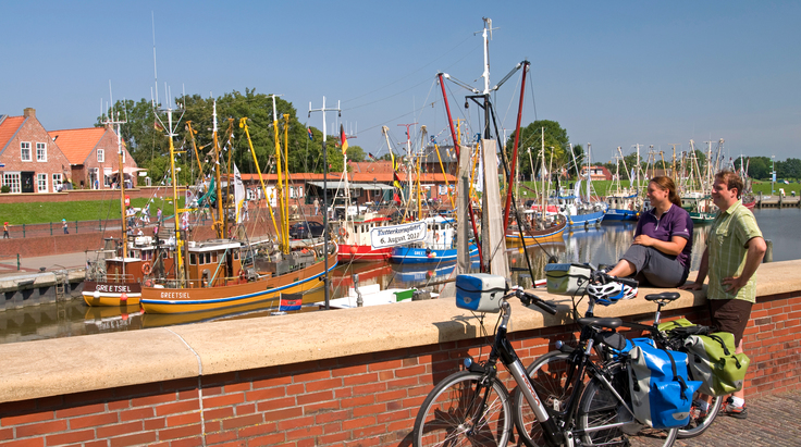 Kutterflotte im Hafen Greetsiel