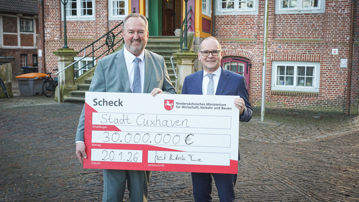 Förderbescheid, GRW, Cuxhaven, Hafenzubringer, Offshore, Infrastruktur